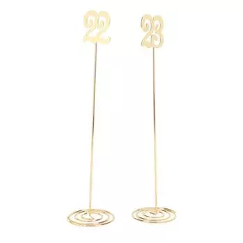 6 шт. Подставка для карточного стола, держатель, устойчивая металлическая подставка для номера стола, подставка для заметок, меню, фото, свадебная вечеринка Figure 22