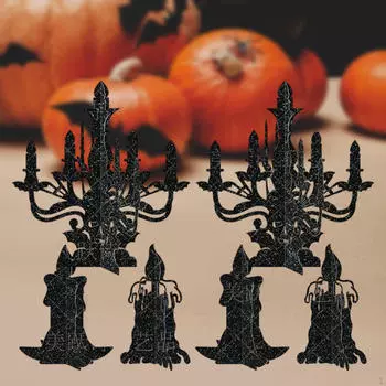 6 шт. подсвечники на Хэллоуин подсвечники реквизит для вечеринки подарок привидения дом бумага