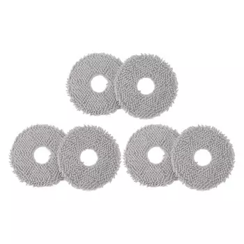 6 шт., подушечки для швабры, сменные подушечки для робота-пылесоса, моющаяся ткань для швабры