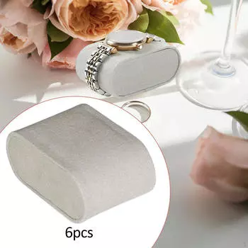 6 шт. Подушки для часов, подушка для браслета, компактная, маленькая, для мужчин и женщин, многоцелевой держатель для ювелирных изделий серый