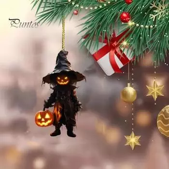 6 шт. подвески на Хэллоуин, подвесные украшения для зеркала заднего вида со шнурком, легко повесить в помещении, на открытом воздухе, автомобильные подвески 6pcs