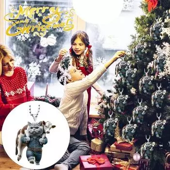 6 шт. подвески в виде котенка, автоматическое зеркало заднего вида, орнамент, очаровательный внешний вид, легко повесить, подвесной декор в виде животного, кошки A