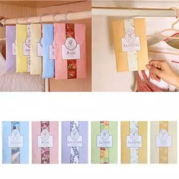 6 шт. подвесных саше против плесени, освежающий воздух, ароматизированная сумка для одежды, обуви, ящика, шкафа, автомобиля, спальни, дома