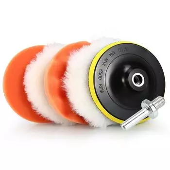 6 шт. полировальных инструментов, абразивных инструментов, многофункциональных электрических автомобилей, косметических полировок, вощения, шлифовки, чистки, губки, набора для мытья автомобиля