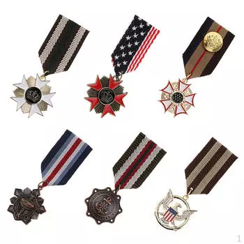 6 шт., полосатый тканевый значок в стиле ретро, костюм для вечеринки, мужская и женская униформа, брошь