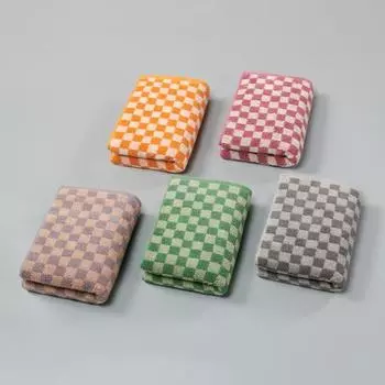 6 шт. полотенец с клетчатым принтом, разноцветные полотенца для мытья лица, полотенца для рук в спортзале
