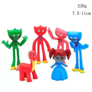 6 шт. Poppy Playtime аниме фигурка модель украшения игрушки для тематической вечеринки, дня рождения, украшения 6pcs
