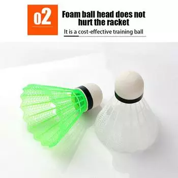 6 шт. портативных цветных мячей для бадминтона, товары для путешествий и тренировок, воланы для спорта и отдыха на природе