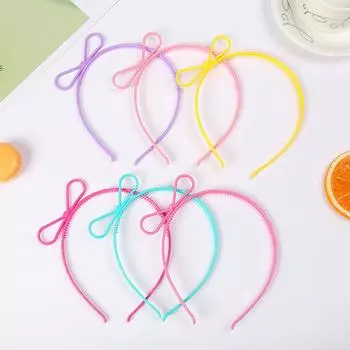 6 шт. Повязка на голову с кошачьими ушками единорога для девочек, пластиковая повязка на голову с бантиками и короной, украшение для вечеринки и семьи, аксессуары для волос