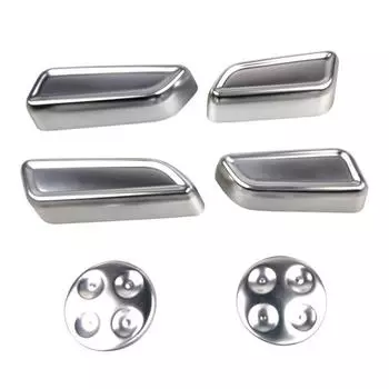 6 шт. позолоченная серебряная накладка на переключатель регулировки сиденья декоративная наклейка для Tesla Model 3 автомобильные кнопки электропривода сиденья защитные чехлы