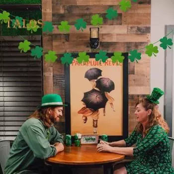 6 шт. Праздничные баннеры из фетра с сердечками ко Дню святого Валентина, баннеры с пасхальным кроликом. Баннеры с клевером ко Дню Святого Патрика, весенние декоративные баннеры для камина на стене дома 6pcs