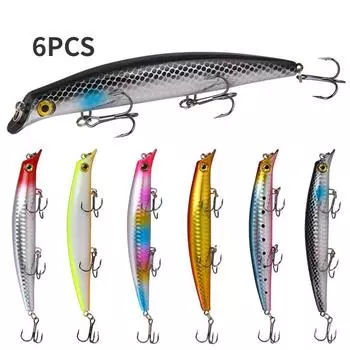6 шт. приманка для рыбалки с имитацией поверхности 12,5 см/14 г 6pcs