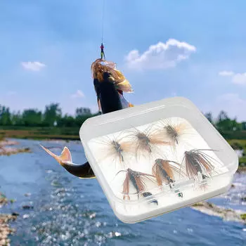 6 шт. приманки для ловли нахлыстом с крючком, легкое оборудование, искусственное для