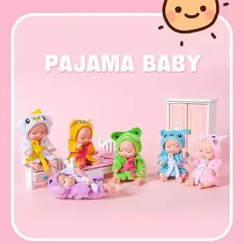 6 шт. Принцесса Кукла Подарочная коробка Пижама 3 дюйма Спящие куклы-младенцы Очаровательные милые игрушки для мини-кукол Reborn на день рождения, Рождество, праздничный подарок