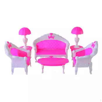 6 шт. принцесса мебель аксессуары кукольный домик моделирование игровой домик миниатюрный