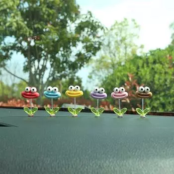 6 шт. прочные трясущиеся автомобильные украшения мультяшная сосиска рот качающаяся фигурка весеннее украшение для приборной панели салона автомобиля подарки