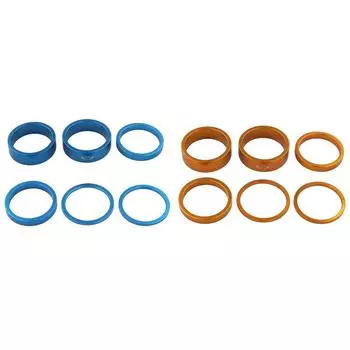 -6 шт. прокладка для велосипедной вилки 2/5/10 мм, прокладка для велосипедной гарнитуры для велосипеда MTB (синий)