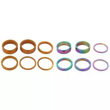 6 шт., проставка для велосипедной вилки, 2/5/10 мм, проставка для велосипедной гарнитуры для MTB Bicyle (Золото) D