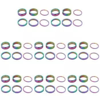 # 6 шт. Проставки для велосипедной гарнитуры 2/5/10 мм Проставки для передней вилки велосипеда (многокрасочный)