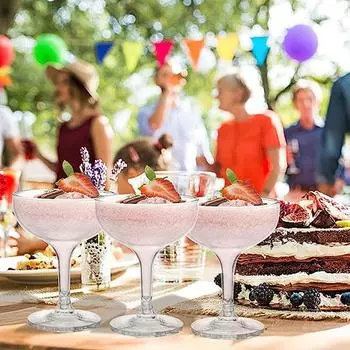 6 шт прозрачных акриловых бокалов для вина, бокалов для шампанского, свадебных чашек