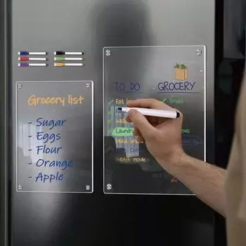 6 шт. прозрачный акриловый магнитный календарь доска планировщик расписание магнит на холодильник доски сухого стирания для дома школы офиса книги сообщений