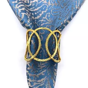 6 шт., пряжки для салфеток, универсальные прочные кольца для салфеток в минималистском дизайне, украшение стола серебряный