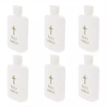 6 шт. пустых бутылок для святой воды, набор графинов, реквизит для святой воды, белый набор, пасхальная бутылка для святой воды, католическая бутылка для святой воды 6pcs