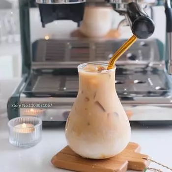 6 шт. пузырьковое стекло Ins Net Red Cafe Coffee Cup термостойкая чашка для воды со льдом латте американо кофейные напитки соки чашки 410ml