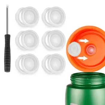 6 шт. распределительный клапан силиконовая и пластиковая вставка с отверткой без запаха пищевые сменные аксессуары