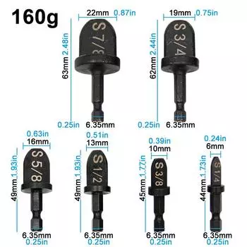 6 шт. расширитель отверстий для медных труб, электрическая расширительная головка, расширительный патрубок, набор принадлежностей для электроинструмента по обслуживанию кондиционера