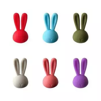 6 шт. разделитель для бокалов для вина износостойкие принадлежности для бара легко устанавливаются 3D дизайн кроличьих ушей маркер для чашек напиток подвеска полезная дифференциация A