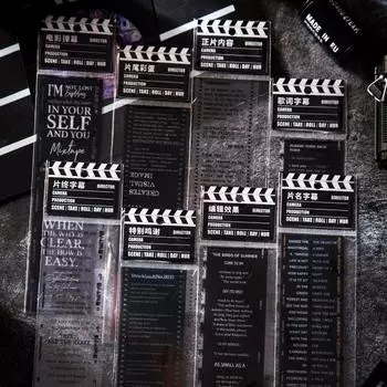 6 шт., ретро наклейки с английским текстом для домашних животных, черные декоративные наклейки «сделай сам», канцелярские товары, закладки, декоративные наклейки, подарки 01