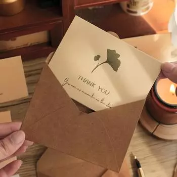 6 шт. ретро-поздравительная открытка с растениями, набор наклеек на конверт из крафт-бумаги, свадьба, день рождения, фестиваль, ручная работа, пожелания, благодарности