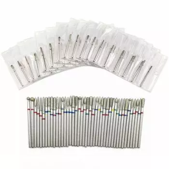 6 шт. резак для маникюра, твердосплавные алмазные сверла для ногтей, набор фрез для дизайна ногтей, набор инструментов для педикюра, сверла для ногтей C6-1