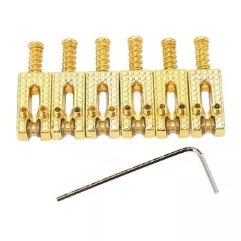 6 шт. роликовые седла для гитарного бриджа, регулируемые по высоте, винтажный стиль, седла для электрогитары