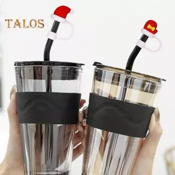 6 шт., рождественская соломенная шляпа 10 мм, пылезащитная, в рождественском стиле, яркий цвет, создает атмосферу, универсальные соломенные заглушки от пыли 6pcs