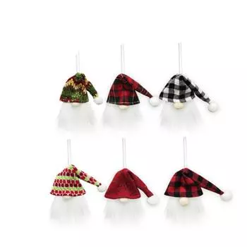 6 шт. Рождественские безликие куклы-гномы Эльф Подвеска Рождественская елка Подвесные украшения