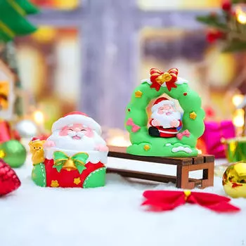 6 шт. рождественские фигурки креативные статуэтки из смолы для стола спальни гостиной