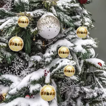 6 шт. Рождественские шары, украшения для елки, декоративные рождественские шары, безделушки красный