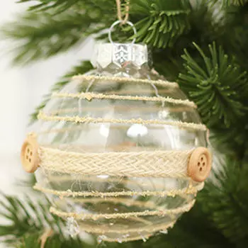 6 шт. Рождественские шары, украшения для елки, безделушки с петлей для подвешивания, легкие рождественские Style A