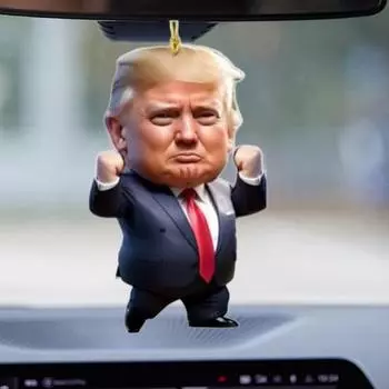 6 шт. Рождественский кулон Трампа для автомобиля, забавные украшения Трампа, подвеска на зеркало заднего вида автомобиля, подвеска для сумки, брелок, украшение для дома