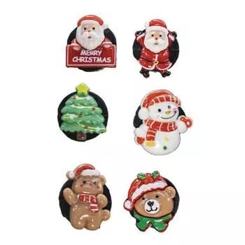 6 шт. Рождественский освежитель воздуха для автомобиля, крепление на вентиляционное отверстие, длительный аромат, удаление запаха, клипса, автомобильный воздуховыпускной диффузор, ароматерапевтический диффузор, автомобиль 6pcs