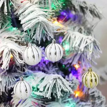 6 шт. Рождественский шар Рождественская елка украшения Рождественский подвесной кулон Новогодние аксессуары Праздничная вечеринка свадебное украшение красный