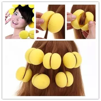 6 шт. Розового цвета шарики мягкие губки для завивки волос ролики аксессуары для волос шпильки для волос красный