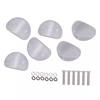 6 шт. Ручки колков для акустической/электрической гитары, аксессуары жемчужно-белого цвета