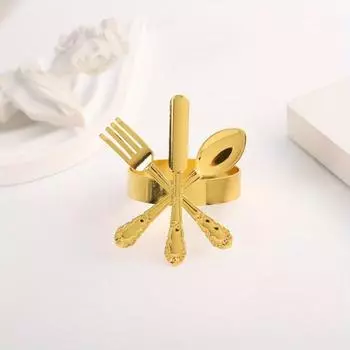 6 шт. Рустикальные шикарные полированные металлические пряжки для салфеток - Элегантные декоративные кольца для салфеток для формальных и повседневных мероприятий - Идеально для 6pcs золотой
