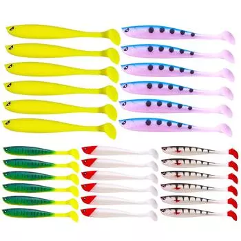 6 шт. рыболовная приманка для щуки 9 см бионическая мягкая приманка многофункциональные рыболовные принадлежности Style C