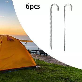 6 шт. садовые колья для кемпинга, колышки для палатки, портативный навес, заземляющий якорь для U Shape