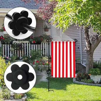 6 шт. садовый флаг сливовый цветок фиксатор баннер фиксаторы резиновый столб двор аксессуары фиксация баннеров