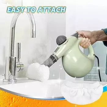 6 шт. салфетка из микрофибры эластичная отделка многоразовая машинная стирка паровая салфетка для BIS Sell Steam Shot белый